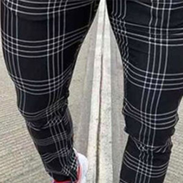 men's casual mid waist slim pants male fashion plaid business pocket trousers stretchy, Blue
men's casual mid waist slim pants male fashion plaid business pocket trousers stretchy, Blue
