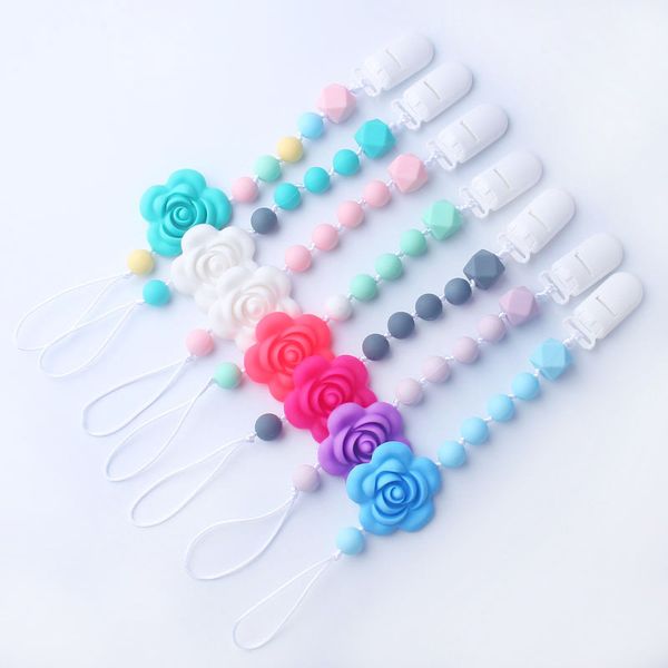 dhl 100pcs pacifier clip girl bpa flower silicone teether chain nursing pacifier holder for infant
dhl 100pcs pacifier clip girl bpa flower silicone teether chain nursing pacifier holder for infant
