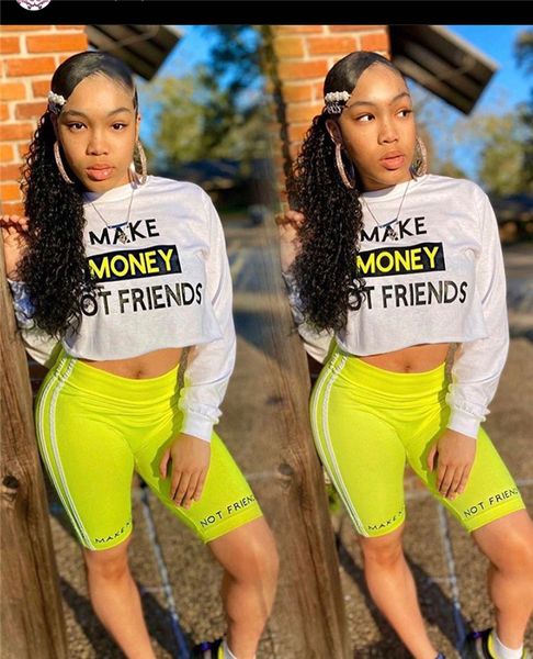 designer women tracksuit long sleeve crop tight shorts outfit make money not friends letter loose hoodies sports 2pcs clothes sets d8404, Gray
designer women tracksuit long sleeve crop tight shorts outfit make money not friends letter loose hoodies sports 2pcs clothes sets d8404, Gray