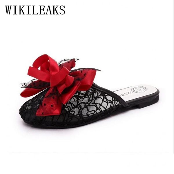 designer butterfly-knot sandals women slippers summer shoes pantoffels dames lady lace flat slides mules sandalias, Black
designer butterfly-knot sandals women slippers summer shoes pantoffels dames lady lace flat slides mules sandalias, Black