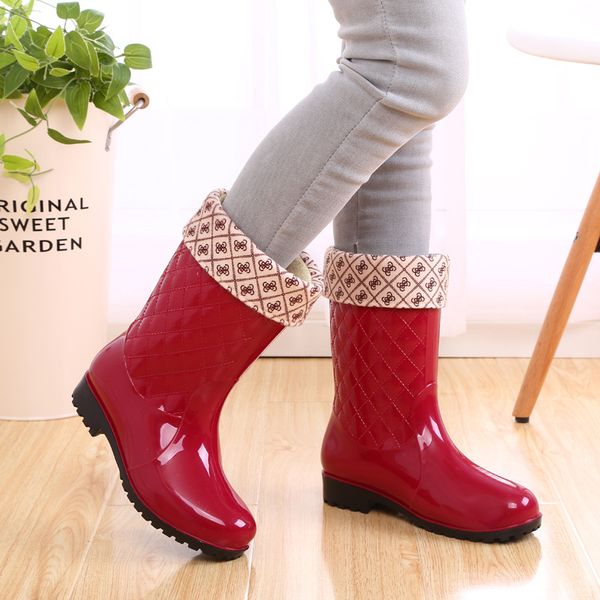 fashion casual ladies high boots medium and high tube plus velvet warm non-slip rubber boots overshoes size 36 to 41, Black
fashion casual ladies high boots medium and high tube plus velvet warm non-slip rubber boots overshoes size 36 to 41, Black