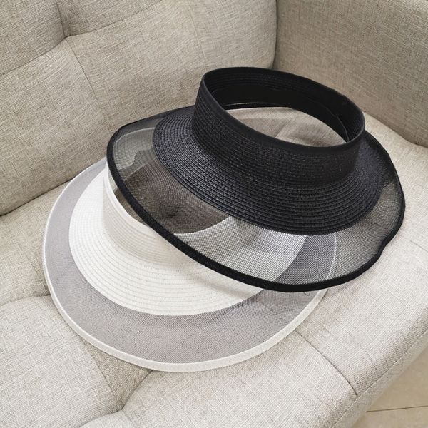 new black and white empty straw sunscreen cap cap korean women's sunscreen beach hat all-match duck tongue hat fashionable summer, Blue;gray
new black and white empty straw sunscreen cap cap korean women's sunscreen beach hat all-match duck tongue hat fashionable summer, Blue;gray