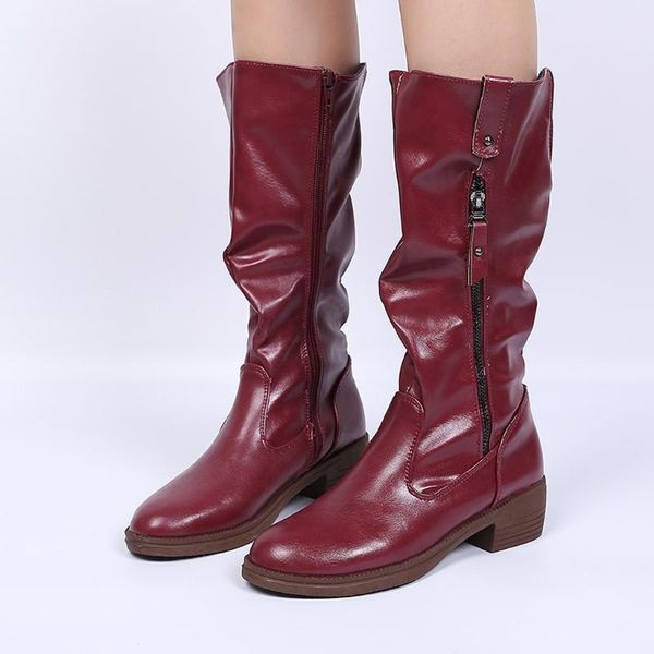 women shoes autumn long pu soft leather boot shoes lady party design wedge boots plus size 35-43 botas de mujer, Black
women shoes autumn long pu soft leather boot shoes lady party design wedge boots plus size 35-43 botas de mujer, Black
