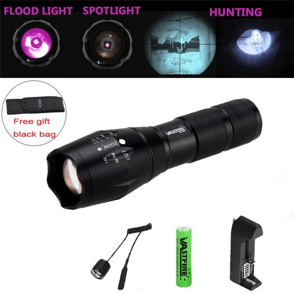 Ir 850nm 5w Tactica Zoomable 18650 Night Vision Infrared Led Hunting Torch Lamp Light+gift