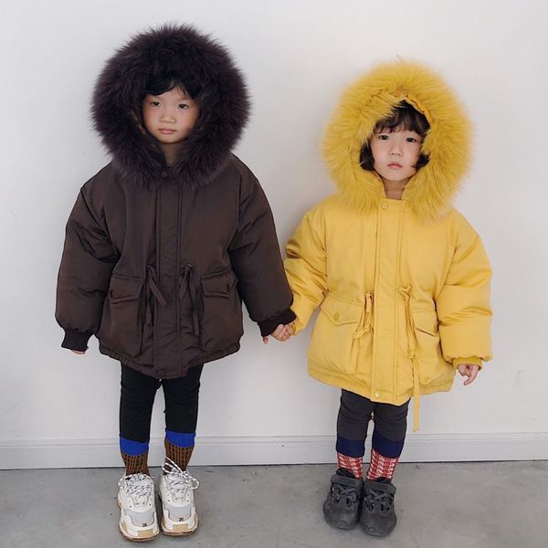 зимние новые детские 90 мальчиков вниз куртка и девочек ребенка корейский стиль с капюшоном средней длины большой меховой воротник пуховик, Blue;gray
зимние новые детские 90 мальчиков вниз куртка и девочек ребенка корейский стиль с капюшоном средней длины большой меховой воротник пуховик, Blue;gray