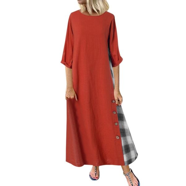 casual dresses 2021 women fashion dress long sleeve round neck loose plaid print stitching ethnic, Black;gray
casual dresses 2021 women fashion dress long sleeve round neck loose plaid print stitching ethnic, Black;gray