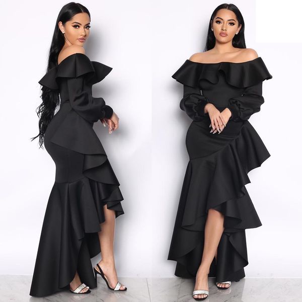 christmas new design ruffled big wave fishtail dress strapless fashion irregular long sleeve banquet dress without belt 9108, Blue
christmas new design ruffled big wave fishtail dress strapless fashion irregular long sleeve banquet dress without belt 9108, Blue