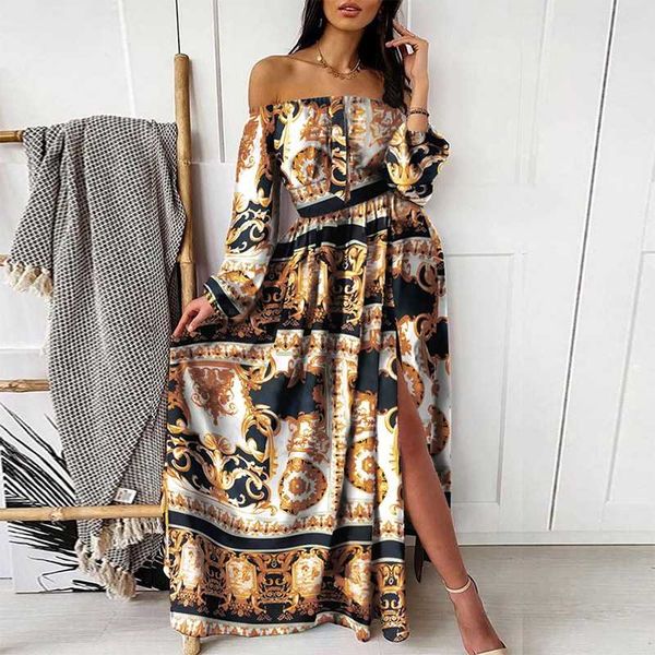 off shoulder maxi chiffon dress long sleeve slit bohemian dress women autumn floral print maxi party female vestido, Black;gray
off shoulder maxi chiffon dress long sleeve slit bohemian dress women autumn floral print maxi party female vestido, Black;gray