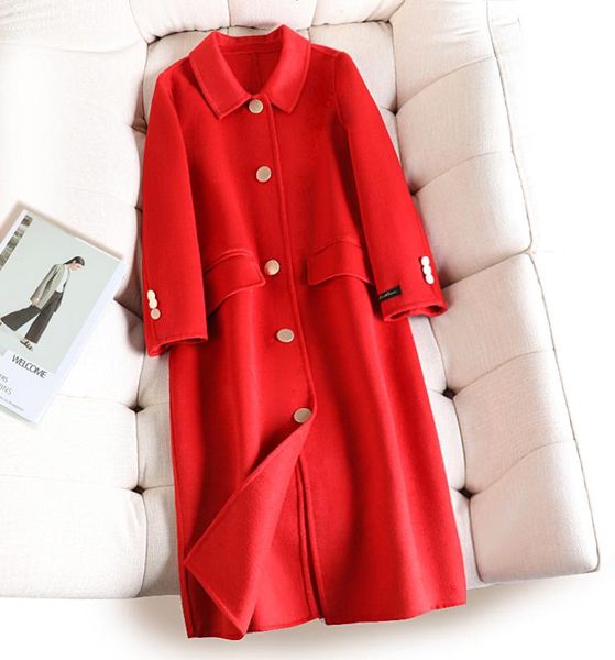 korean style doll collar long wool coats women fashion comfortable single breasted coat solid color autumn coats, Black
korean style doll collar long wool coats women fashion comfortable single breasted coat solid color autumn coats, Black