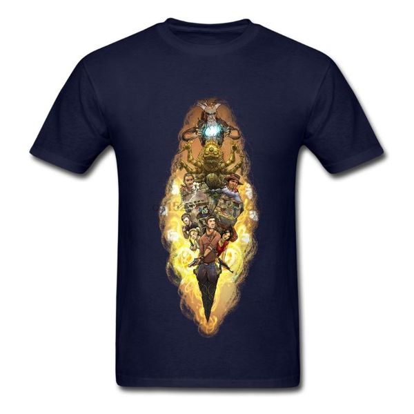 uncharted 4 a thiefs end aneswing comforsoft men t shirt black cotton t-shirt tee, White;black