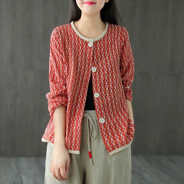 early autumn new style retro embroidery cotton cardigan jacket female casual all-match single-breasted jacket, Black;brown 
early autumn new style retro embroidery cotton cardigan jacket female casual all-match single-breasted jacket, Black;brown