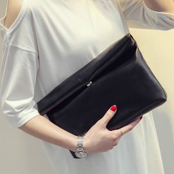 new fashion 2020 women pu leather briefcase luxury handbag envelope large clutch purse bag travel designer solid black blue red
new fashion 2020 women pu leather briefcase luxury handbag envelope large clutch purse bag travel designer solid black blue red