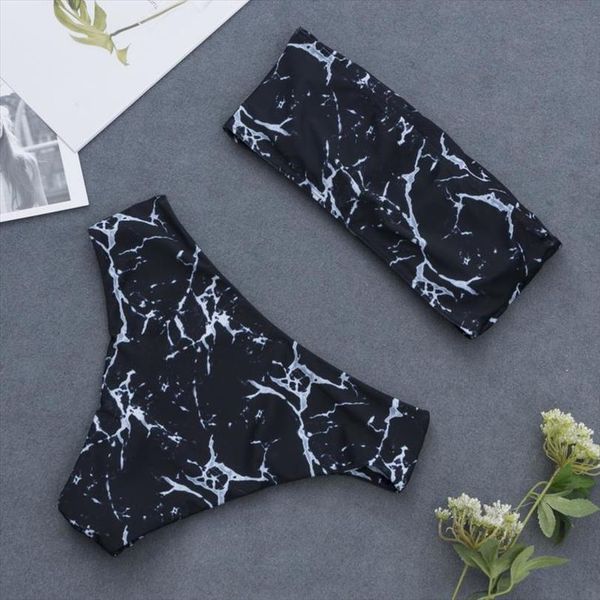2020 tube swimwear women marble print padded bra beach bikini set swimwer bathing suit beachwear maillot de bain, White;black
2020 tube swimwear women marble print padded bra beach bikini set swimwer bathing suit beachwear maillot de bain, White;black