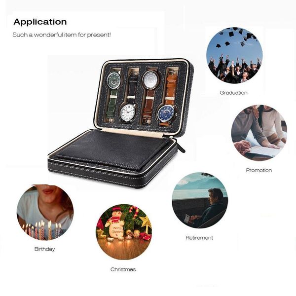 8 slot portable watch box suitcase storage box black pu leather jewelry storage packaging box jewelry storage display packaging boxs
8 slot portable watch box suitcase storage box black pu leather jewelry storage packaging box jewelry storage display packaging boxs