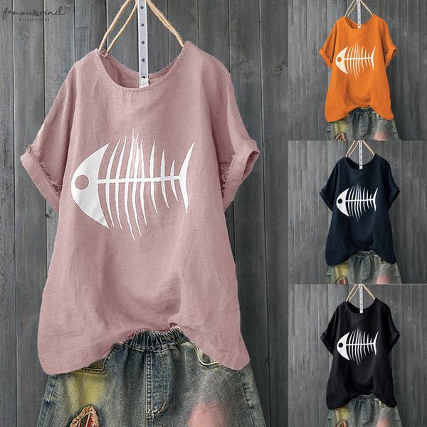 women plus size blouses casual solid blouse fish bone print loose short sleeve funny ladies dames blouse 2020 g10, White
women plus size blouses casual solid blouse fish bone print loose short sleeve funny ladies dames blouse 2020 g10, White