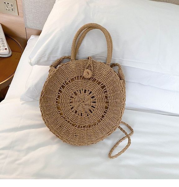 bohemia handmade tote bag rattan weave round beach bag large capacity straw knit lady's handbag woman shoulder messenger
bohemia handmade tote bag rattan weave round beach bag large capacity straw knit lady's handbag woman shoulder messenger
