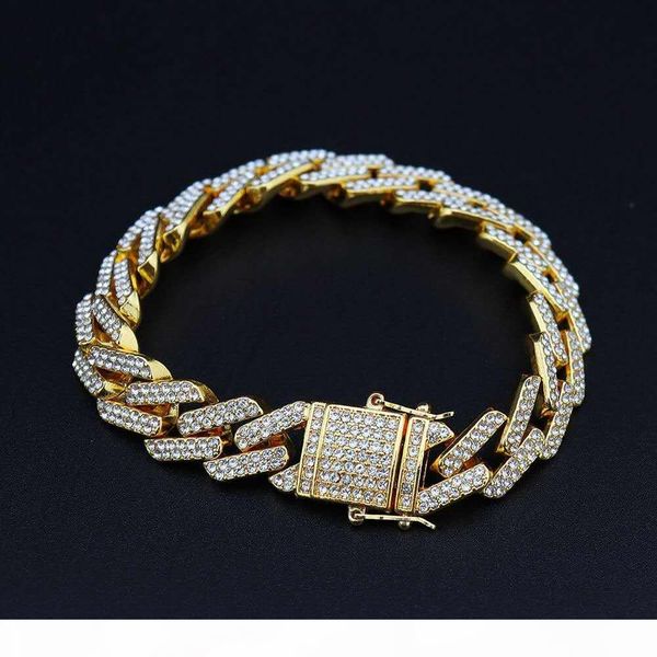 selling discount fashion men and women cuban bracelet hip-hop pie zinc alloy diamond cuban designer gold bracelet gold-plated brace 14, Black
selling discount fashion men and women cuban bracelet hip-hop pie zinc alloy diamond cuban designer gold bracelet gold-plated brace 14, Black