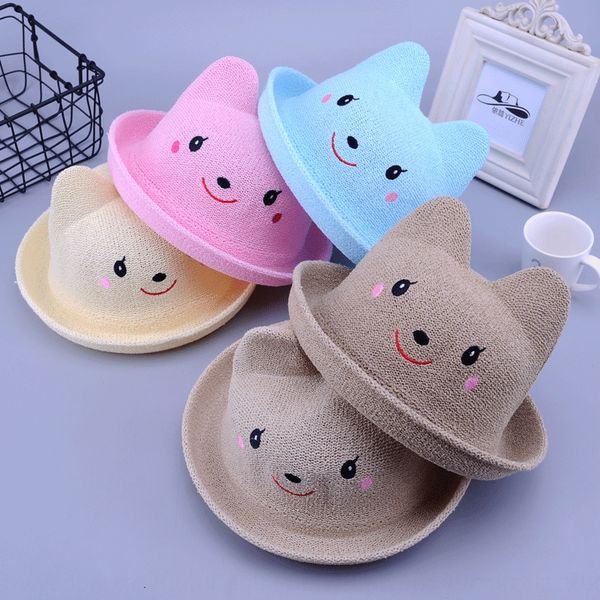 children's straw summer sun boys and girls cartoon smiling face fisherman basin breathable cap baby cap straw baby hat sun hat, Yellow
children's straw summer sun boys and girls cartoon smiling face fisherman basin breathable cap baby cap straw baby hat sun hat, Yellow