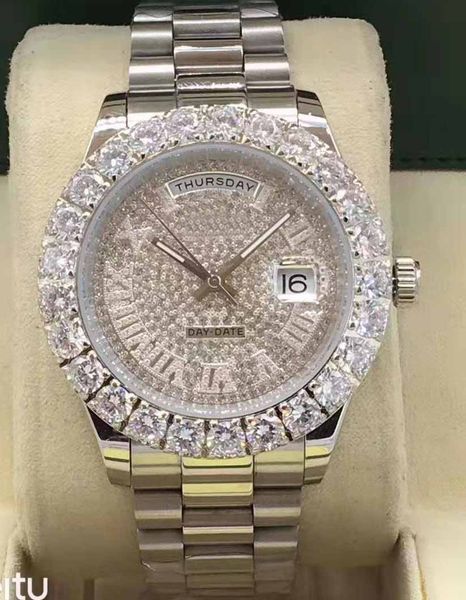 316 automatic 2020 diamond steel ring mechanical new luxury watch 44mm sports dial diamond outer presidential calendar watch. wgcae, Slivery;brown
316 automatic 2020 diamond steel ring mechanical new luxury watch 44mm sports dial diamond outer presidential calendar watch. wgcae, Slivery;brown