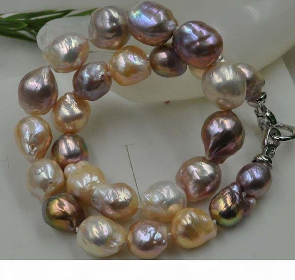 pearls jewelry gorgeous natural rare multicolor 12-16mm furrow kasumi pearl necklace, Silver
pearls jewelry gorgeous natural rare multicolor 12-16mm furrow kasumi pearl necklace, Silver