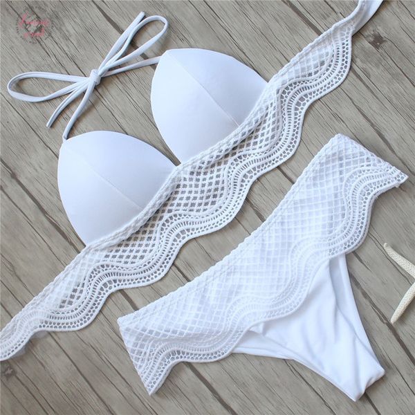 bikinis white lace bikinis 2020 push up swimwear women bandage swimsuit brazilian bikini set maillot de bain bathing suit biquini, White;black
bikinis white lace bikinis 2020 push up swimwear women bandage swimsuit brazilian bikini set maillot de bain bathing suit biquini, White;black