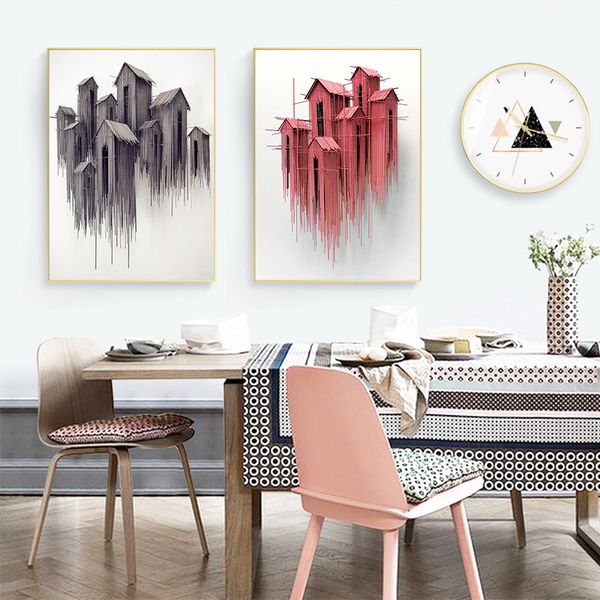 modern abstract art falling house canvas painting posters and print wall art pictures for living room home decor (no frame
modern abstract art falling house canvas painting posters and print wall art pictures for living room home decor (no frame