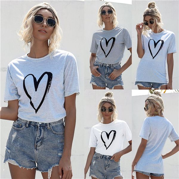 2020 summer casual women print t-shirts fashion korean style o-neck loose women clothes, White
2020 summer casual women print t-shirts fashion korean style o-neck loose women clothes, White