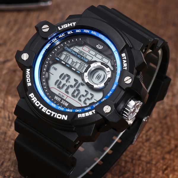 multi-functional men's meter electronic luminous meter business leisure sports electronic watch digital waterproof luminous watch, Blue
multi-functional men's meter electronic luminous meter business leisure sports electronic watch digital waterproof luminous watch, Blue