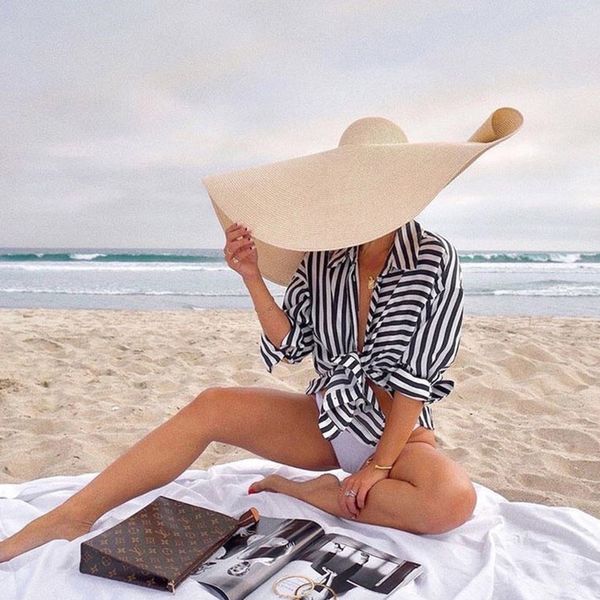 wholesale 15 colors female oversized beach hats black summer big brim sun hat folded papyrus dropshipping nh974 y200619, Blue;gray
wholesale 15 colors female oversized beach hats black summer big brim sun hat folded papyrus dropshipping nh974 y200619, Blue;gray