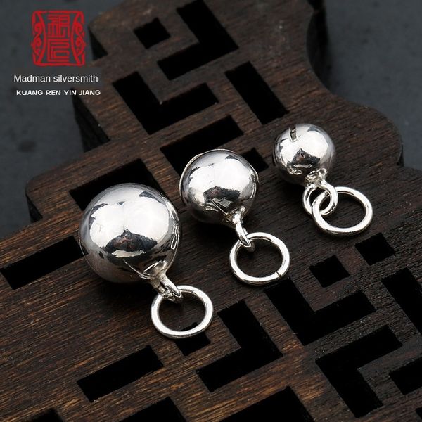 s925 silver smooth round bell diy handmade diy bell bracelet weaving accessories women's baby bracelet ankle chain silver accessories, Slivery;white
s925 silver smooth round bell diy handmade diy bell bracelet weaving accessories women's baby bracelet ankle chain silver accessories, Slivery;white