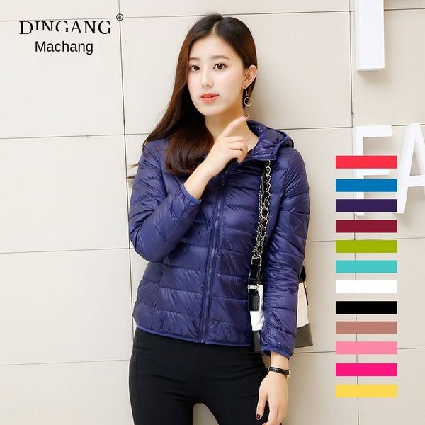 2020 new women's thin down jacket women's slim hooded korean style short long sleeve down jacket, Black
2020 new women's thin down jacket women's slim hooded korean style short long sleeve down jacket, Black