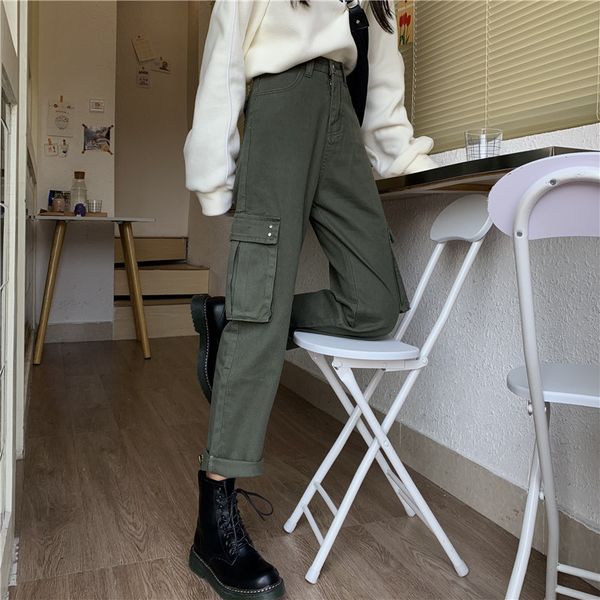 yamdi 2020 korean style trousers women autumn winter solid high waist woman pants wide leg cargo pants casual cool pantalon lady, Black;white
yamdi 2020 korean style trousers women autumn winter solid high waist woman pants wide leg cargo pants casual cool pantalon lady, Black;white