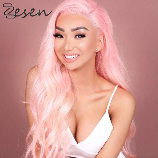 zesen synthetic lace front wig wavy fake hair cosplay wigs for women 24inch pink wig hair synthetic, Black
zesen synthetic lace front wig wavy fake hair cosplay wigs for women 24inch pink wig hair synthetic, Black