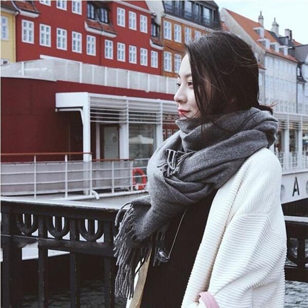 scarf pure color men's and women's designer brand scarf long cashmere tassel thick warm shawl scarf ing, Blue;gray
scarf pure color men's and women's designer brand scarf long cashmere tassel thick warm shawl scarf ing, Blue;gray