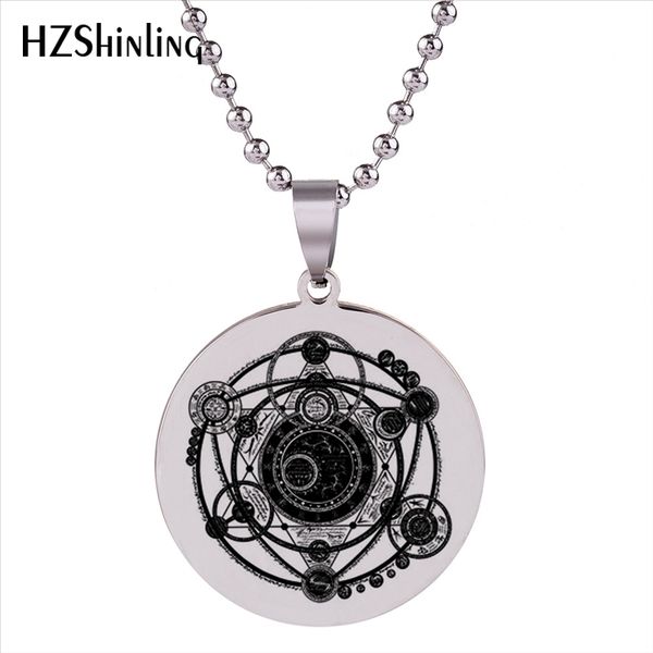 2020 new stainless steel necklace jewelry sigil magic witchcraft pendant necklaces women dress accessories ball chain hz7, Silver
2020 new stainless steel necklace jewelry sigil magic witchcraft pendant necklaces women dress accessories ball chain hz7, Silver