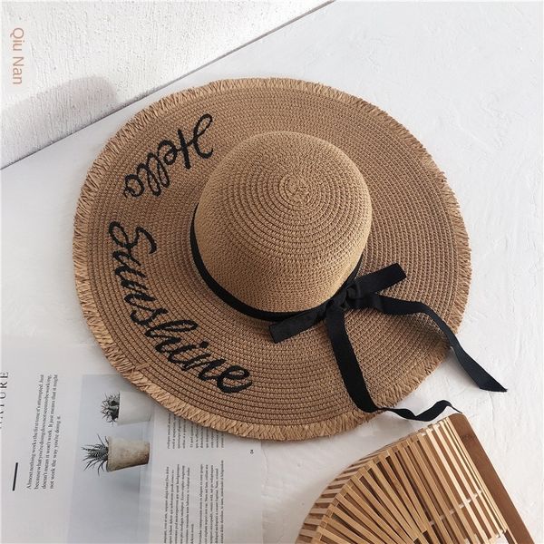 internet celebrity with bow embroidery letter woolen female straw embroidered straw hat day travel beach dome large eaves sun hat, Blue;gray
internet celebrity with bow embroidery letter woolen female straw embroidered straw hat day travel beach dome large eaves sun hat, Blue;gray
