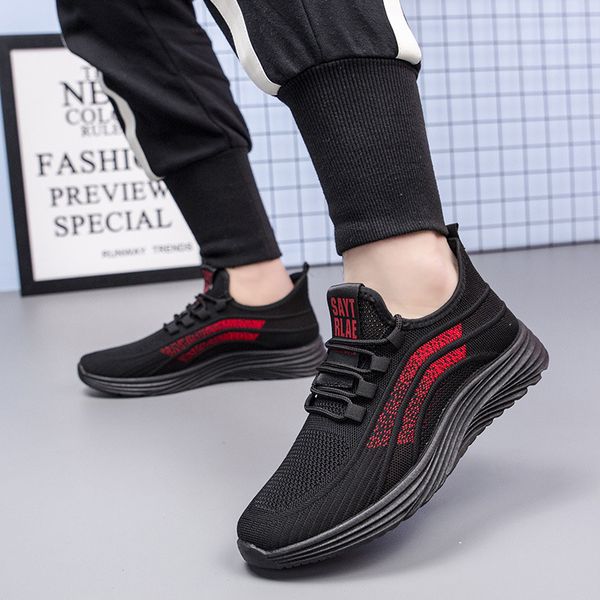 2020 new sports casual mens shoes flying woven mesh shoes spring and autumn breathable single shoes fashion all-match small white on b, Black
2020 new sports casual mens shoes flying woven mesh shoes spring and autumn breathable single shoes fashion all-match small white on b, Black