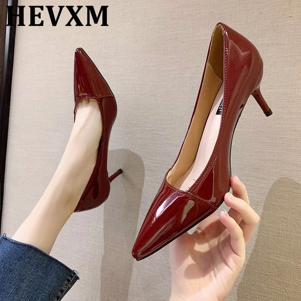 hevxm 2020 women shoes pointed toe pumps patent leather dress high heels boat wedding zapatos mujer apricot wine red 6cm, Black
hevxm 2020 women shoes pointed toe pumps patent leather dress high heels boat wedding zapatos mujer apricot wine red 6cm, Black