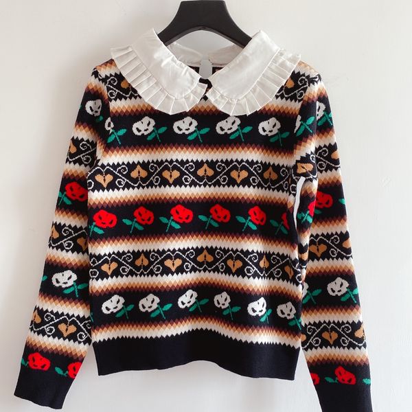 milan runway sweater 2020 long sleeves lapel neck women's sweaters high end jacquard pullovers women designer sweater 0712-8, White;black
milan runway sweater 2020 long sleeves lapel neck women's sweaters high end jacquard pullovers women designer sweater 0712-8, White;black