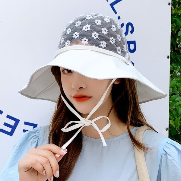 2020 women's summer korean style big edge shade all-match screen printed fisherman lace fisherman sun sun hat basin hat, Blue;gray
2020 women's summer korean style big edge shade all-match screen printed fisherman lace fisherman sun sun hat basin hat, Blue;gray