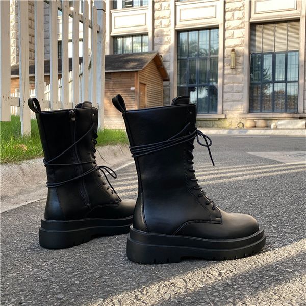 women's mid calf boots rock shoes woman summer booties low heels booties winter footwear luxury designer round toe, Black
women's mid calf boots rock shoes woman summer booties low heels booties winter footwear luxury designer round toe, Black
