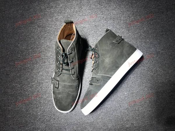 xshfbcl italy progettista red bottom veau velours sneaker high lace-up shoes women men's sneaker red rubber sole grey suede men flat, Black;red
xshfbcl italy progettista red bottom veau velours sneaker high lace-up shoes women men's sneaker red rubber sole grey suede men flat, Black;red
