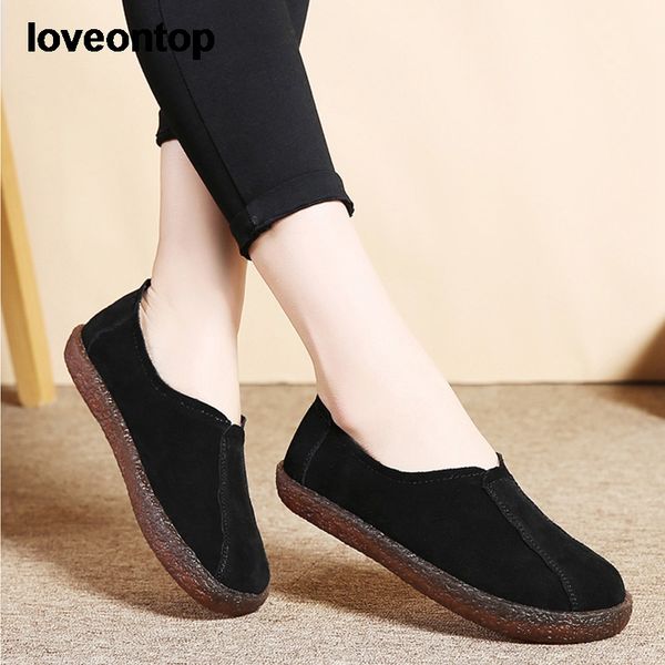 loveonspring autumn women casual flat shoes loafers ladies slip-on leather round toe cow suede moccasions, Black
loveonspring autumn women casual flat shoes loafers ladies slip-on leather round toe cow suede moccasions, Black