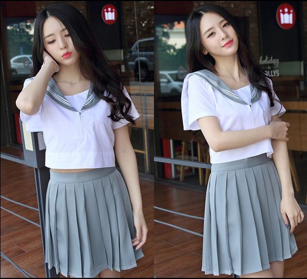 students suit ms. pleated skirt school japanese school uniform korean style 2 pcs for girls, White
students suit ms. pleated skirt school japanese school uniform korean style 2 pcs for girls, White