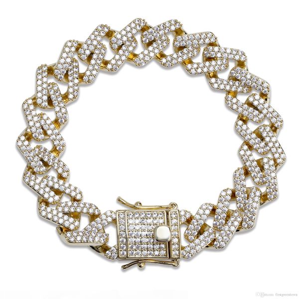 personality hip hop punk men's bracelets iced out cubic zircon miami curb cuban link chain bracelet jewelry, Black
personality hip hop punk men's bracelets iced out cubic zircon miami curb cuban link chain bracelet jewelry, Black