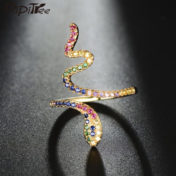 pipitree punk exaggerated snake ring cubic zirconia crystal trendy unique open finger rings for women cz jewelry party gift, Golden;silver
pipitree punk exaggerated snake ring cubic zirconia crystal trendy unique open finger rings for women cz jewelry party gift, Golden;silver