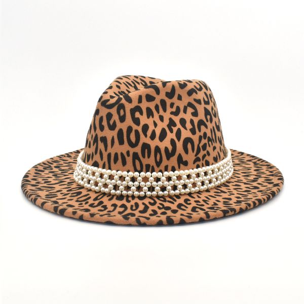 fashion new leopard print fedora wool hat ladies wide brim jazz hat men's panama retro straw f88, Blue;gray
fashion new leopard print fedora wool hat ladies wide brim jazz hat men's panama retro straw f88, Blue;gray