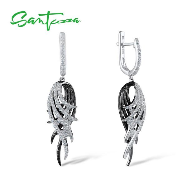 santuzza silver feather drop earrings for women 925 sterling silver earrings black white feather fashion jewelry t200225
santuzza silver feather drop earrings for women 925 sterling silver earrings black white feather fashion jewelry t200225