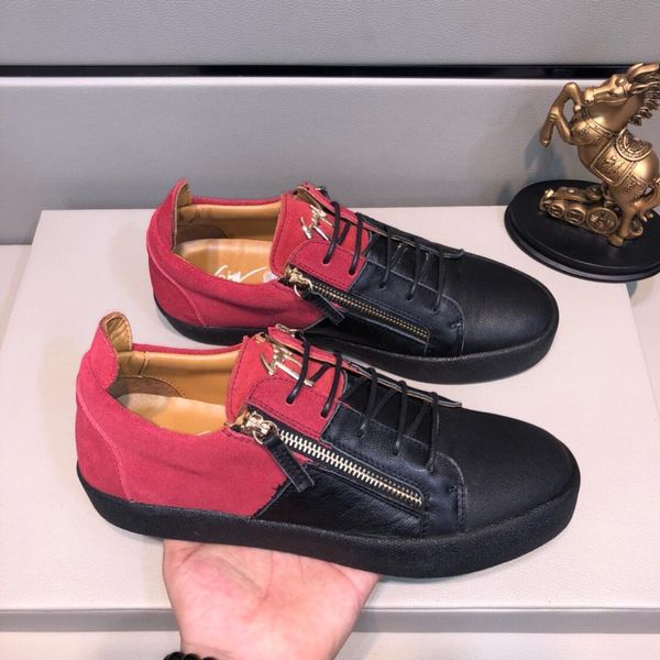 2019 limited edition personality men's color matching leather casual shoes, fashion wild sports shoes, original box packaging: 38-44111, Black
2019 limited edition personality men's color matching leather casual shoes, fashion wild sports shoes, original box packaging: 38-44111, Black