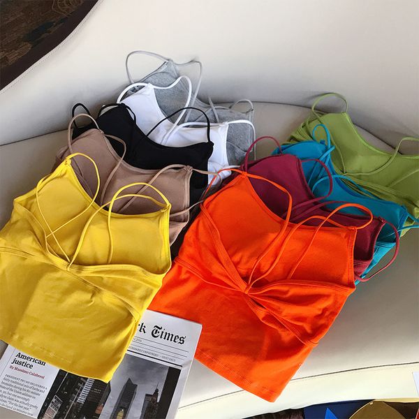 women crop underwear tank lingerie beauty back cropped tees camis summer women camisole top, Black;white
women crop underwear tank lingerie beauty back cropped tees camis summer women camisole top, Black;white